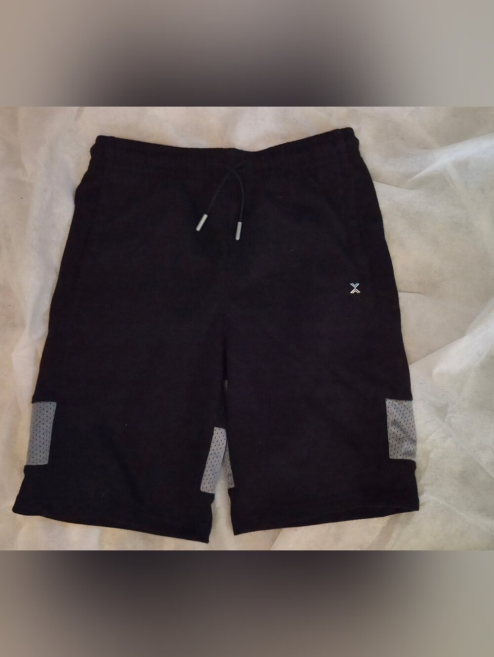 Boys Black Athletic Drawstring Shorts